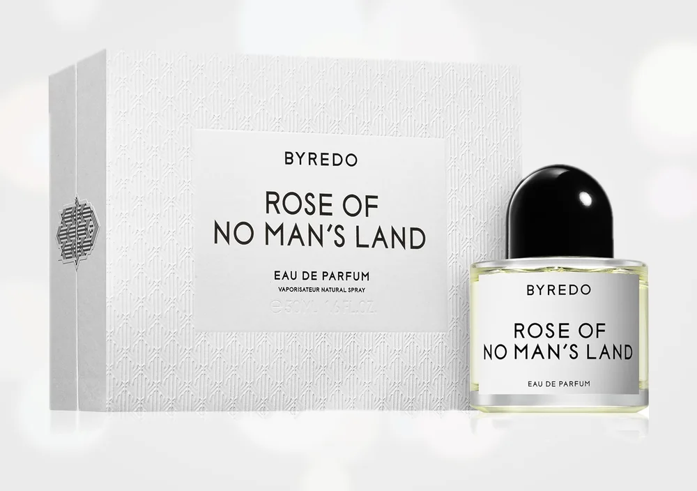 Cutia și flaconul Byredo Rose of No Man's Land