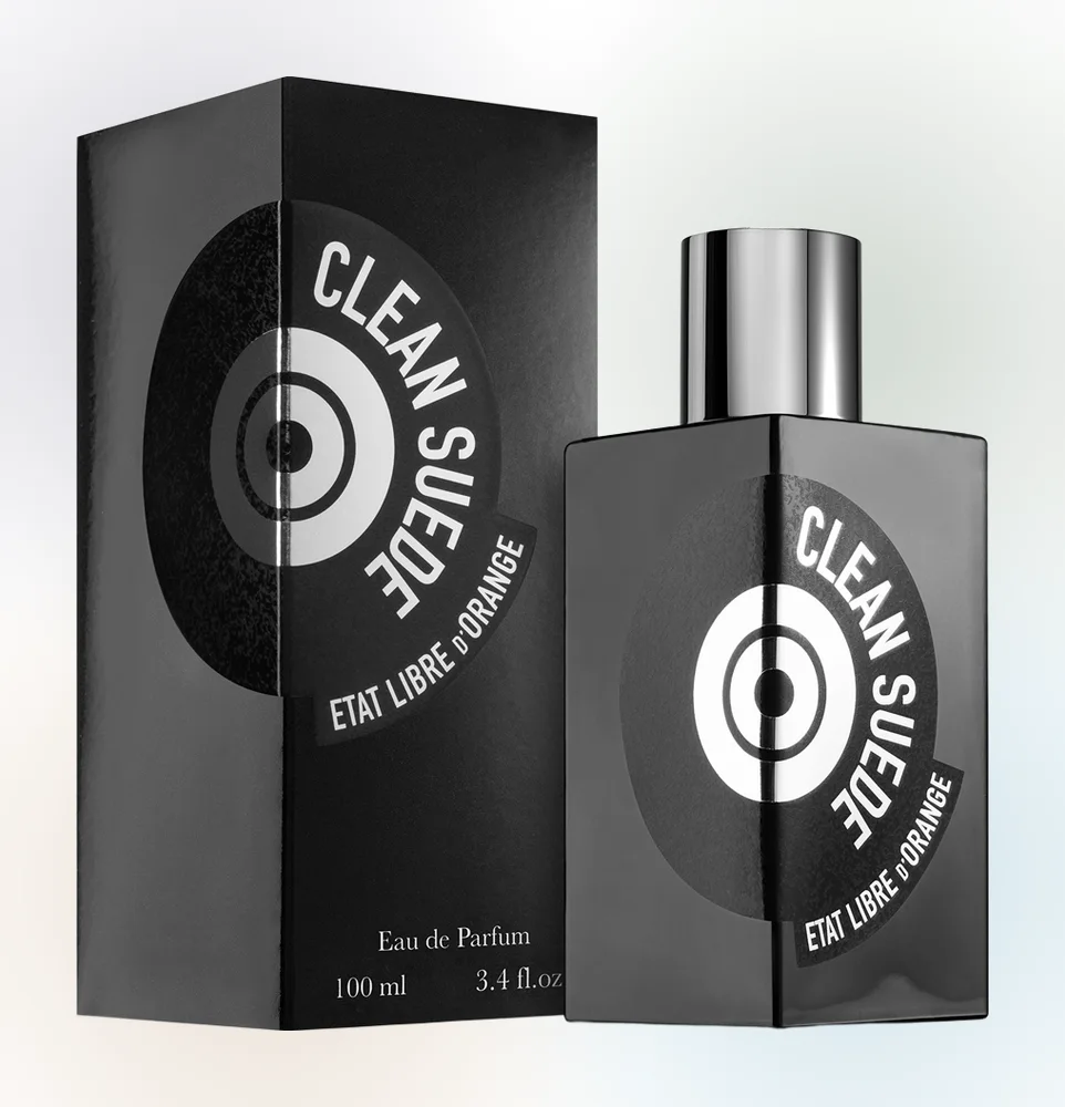 Cutia și flaconul Etat Libre d'Orange Clean Suede